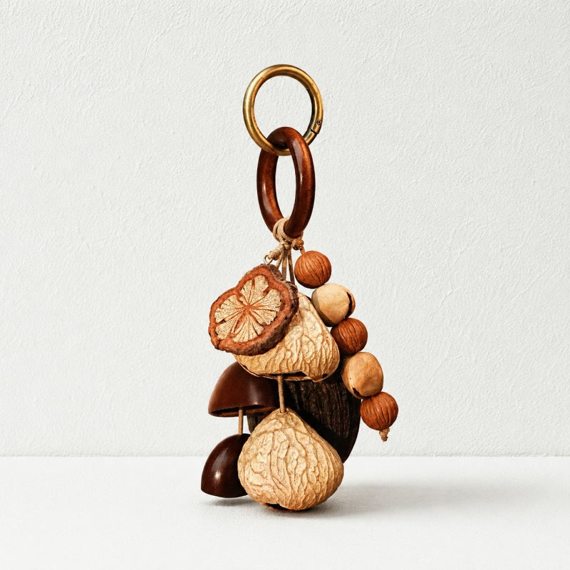 CouldNook Natural Seed Bag Charm - Boho Shaker Pendant