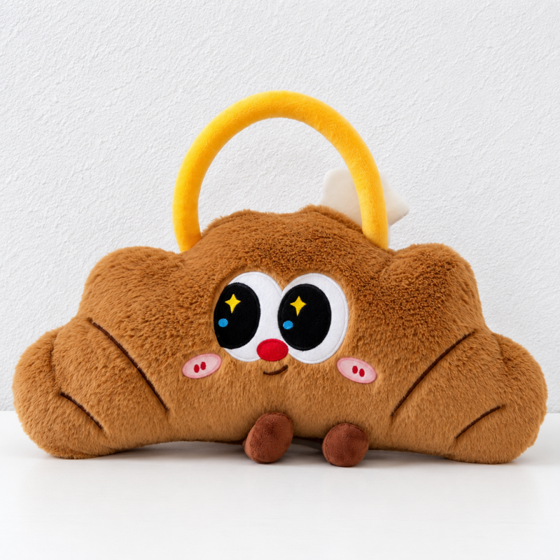 CouldNook Bakery Cushion Blanket - Food-Shaped Pouch And Loop Carry Handle
