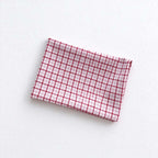 Red Patterned Cotton Placemat - Checks or Stripes