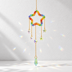 CouldNook Rainbow Beaded Suncatcher - Shaped Frame and Hanging Glass Drops