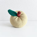 CouldNook Knitted Apple Ornament - Stem and Leaf Shelf Accent