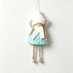 CouldNook Christmas Angel Hanging Ornament - Shimmering Wings and Textured Dress