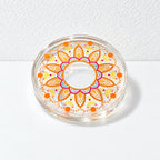 CouldNook Mandala Acrylic Coaster - Circular Pattern and Clear Surround