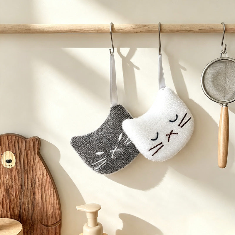 CloudNook Cat‑Shaped Dish Cloth‑Cute Kitchen Cleaning Towel