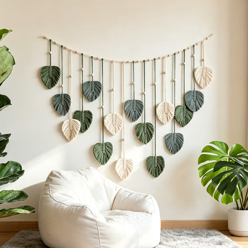 CoodNook Wall Hanging-Handwoven Boho Macrame Photo Display Decor