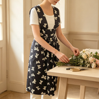 CouldNook Bow Print Crossback Apron - Graphic Kitchen Accent