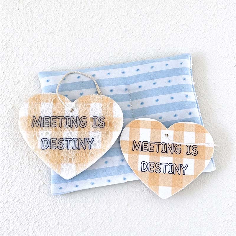 CouldNook Heart Dishwashing Sponge - Printed Messages And Included Hanging Cord