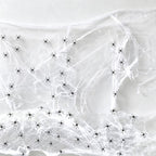 CloudNook 300g White Spider Web – Halloween Decoration with 100 Spiders