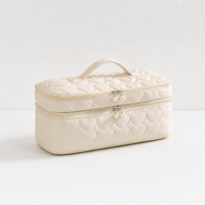 CouldNook Large‑Capacity Cosmetic Bag‑Dual‑Layer Travel Storage Pouch With Handle
