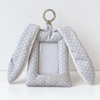 CouldNook Rabbit-Ear Card Holder - Polka Dot Border and Clear Display Window