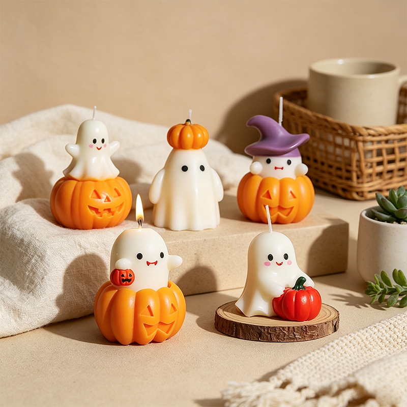 CloudNook Ghost Pumpkin Scented Candle‑Halloween Aroma Candle