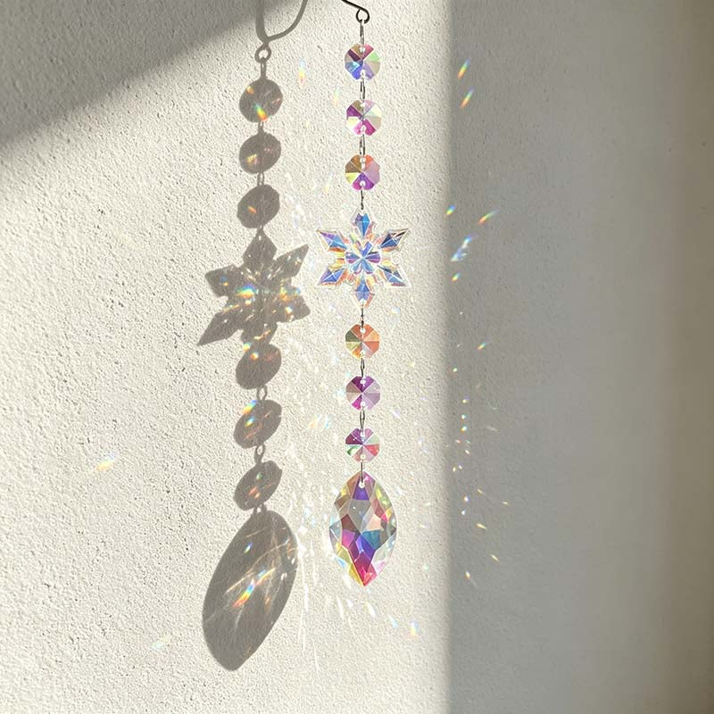 CouldNook Snowflake Suncatcher - Beaded Strand And Shaped Pendant Options