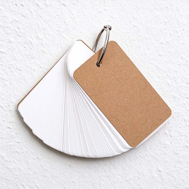 CouldNook Ring Bound Flashcards - Blank White Cards And Rounded Corners