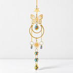 CouldNook Butterfly Suncatcher - Openwork Wings And Cascading Faceted Drop Details