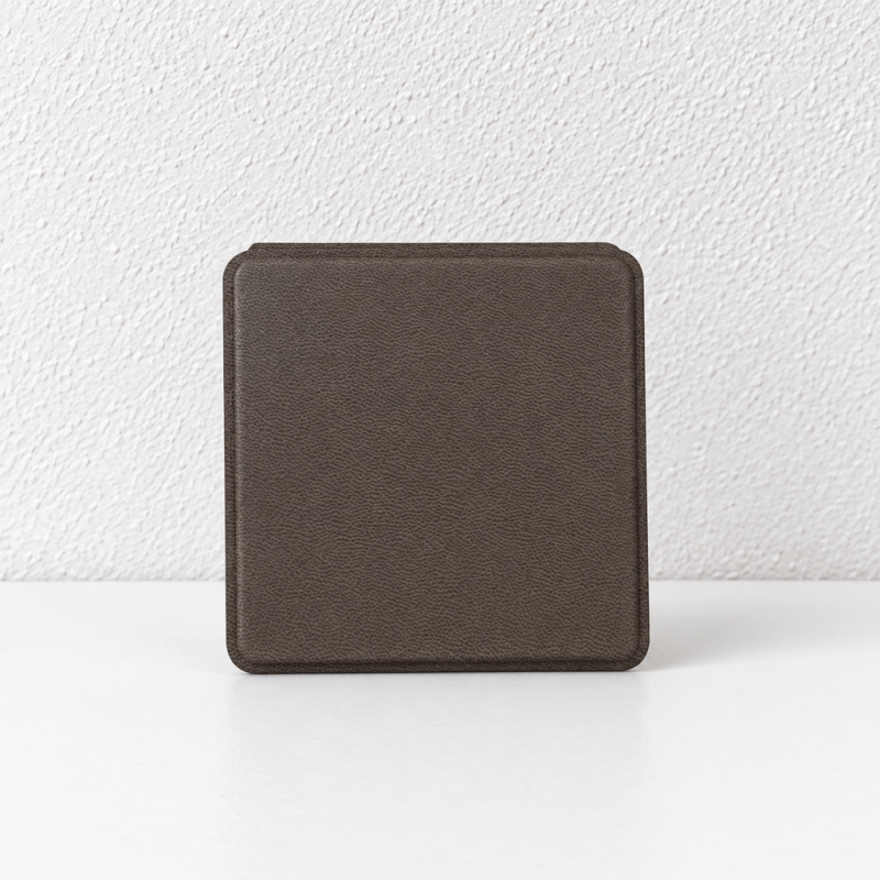 CouldNook Square Folding Mirror - Textured Cover And Dual Reflective Panels