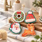 Compressed Christmas Dishwashing Sponges That Expand When Wet