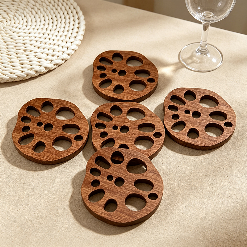 CouldNook Lotus Root Drink Coaster - Warm Table Accent