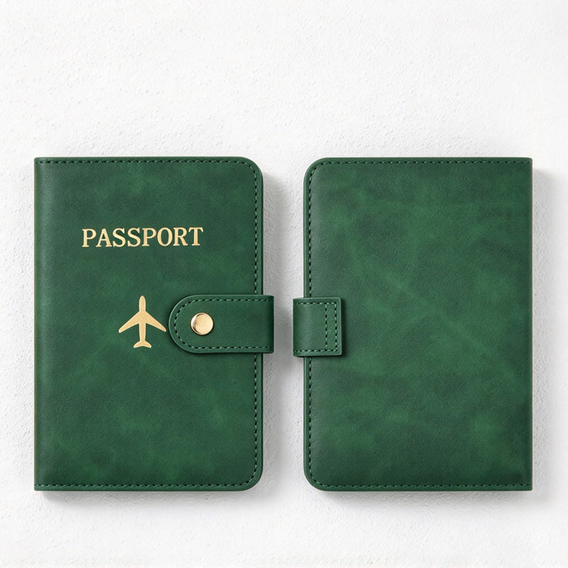 CouldNook Passport Holder - Snap Strap and Multiple Interior Card Pockets
