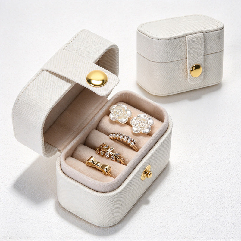 CouldNook Mini Jewelry Box - Snap Tab and Padded Ring Slots