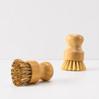 CouldNook Bamboo Stamp Dish Brush - Round Coconut Bristle Options