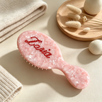 CouldNook Pearl Look Paddle Hair Brush - Handheld Grip Profile
