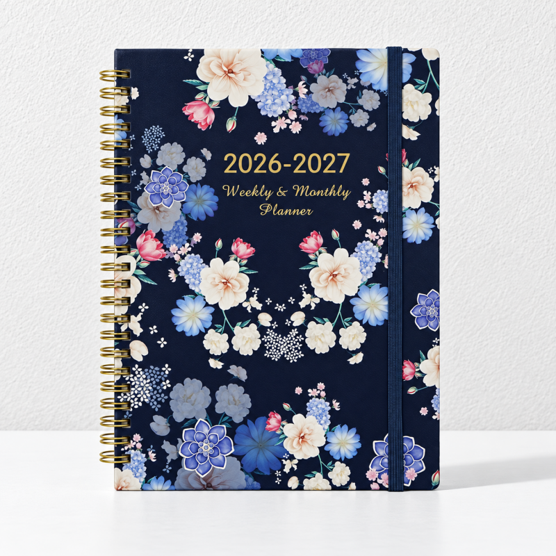 CouldNook Spiral Planner - Floral 2026 2027 Calendar Accent