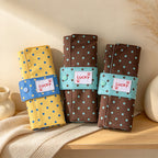 CouldNook Dotted Makeup Brush Wrap - Snap Band And Divided Slots