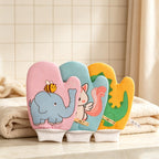 CouldNook Cartoon Kids Bath Mitt - Textured Character Wash Glove
