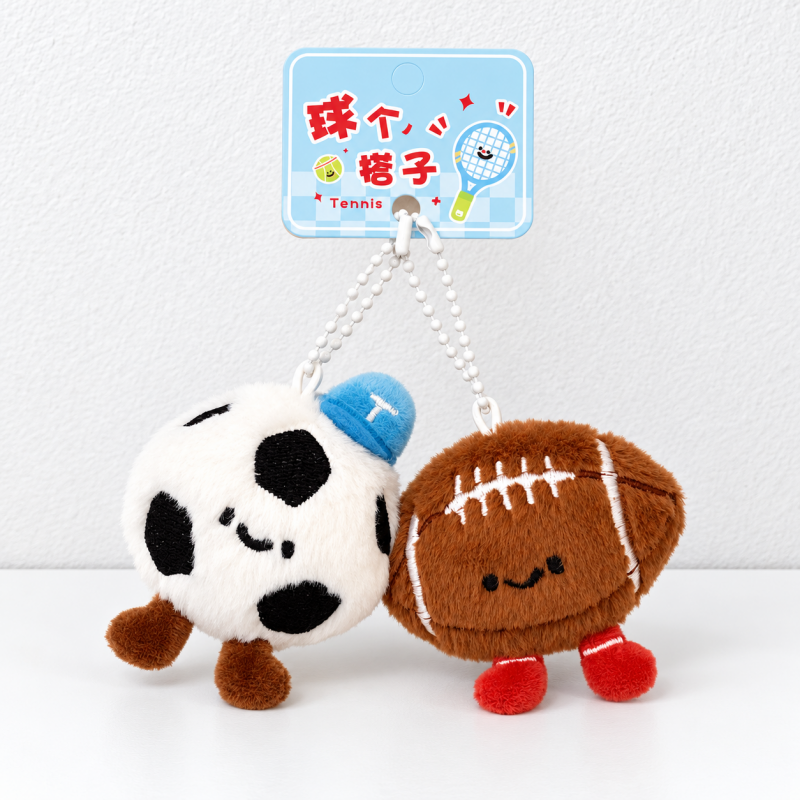 CouldNook Sports-themed Accessory - Plush Rackets and Playful Ball Character Designs