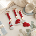 CouldNook Christmas Rhinestone Keychain - Festive Snowman Charm