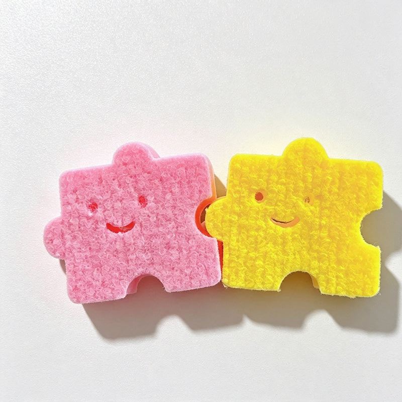 CouldNook  Puzzle‑Shaped Cleaning Sponge‑Bathroom Mirror Wiper
