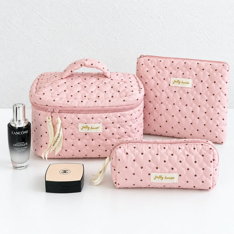 CouldNook Quilted Makeup Bag - Three Storage Formats