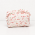 CouldNook Quilted Cosmetic Pouch - Ruffled Zipper and Printed Designs