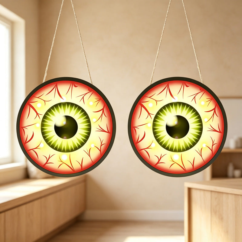 CouldNook LED Eyeball Hanging Ornament - Round Halloween Light Pair