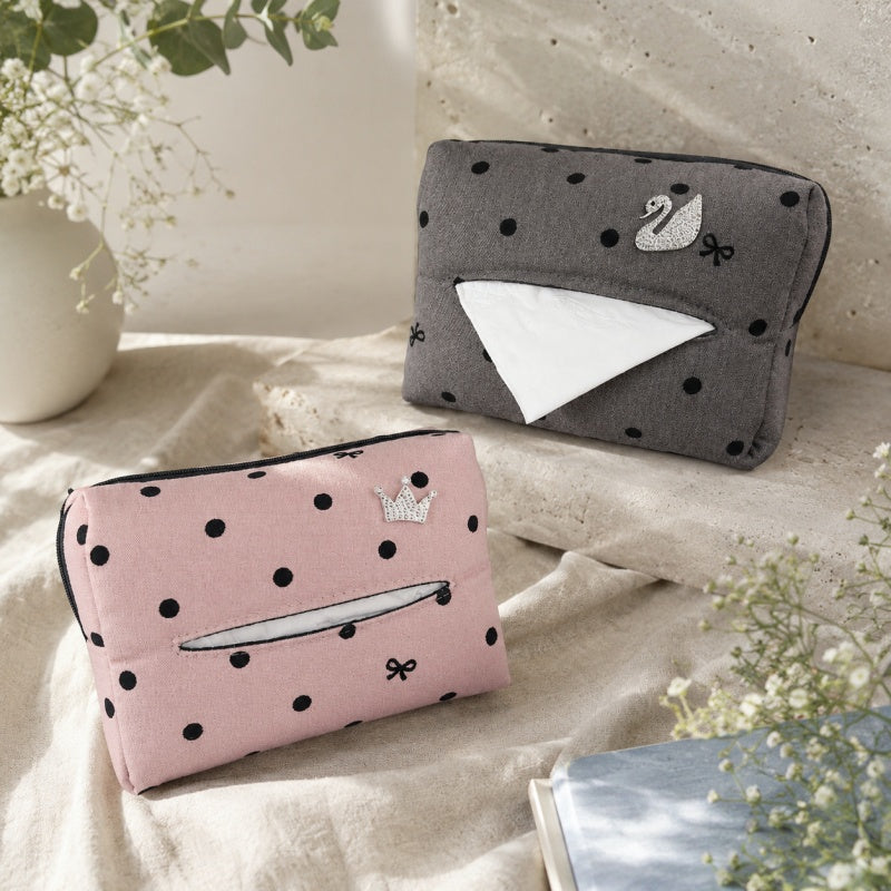 CouldNook Polka Dot Car Tissue Holder - Visor Mounting Straps