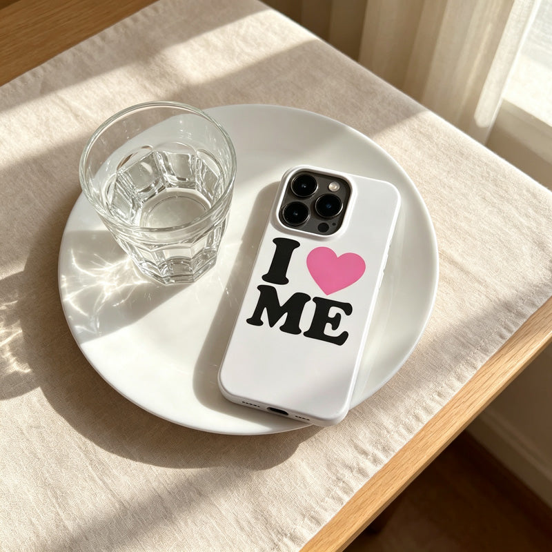 CouldNook iPhone 17 Series White Self Love Phone Case - Message Graphic Cover