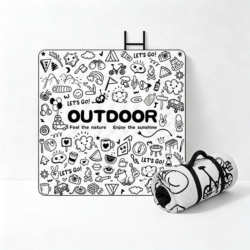 CouldNook Doodle Picnic Mat - Roll-Up Handled Bundle Collection