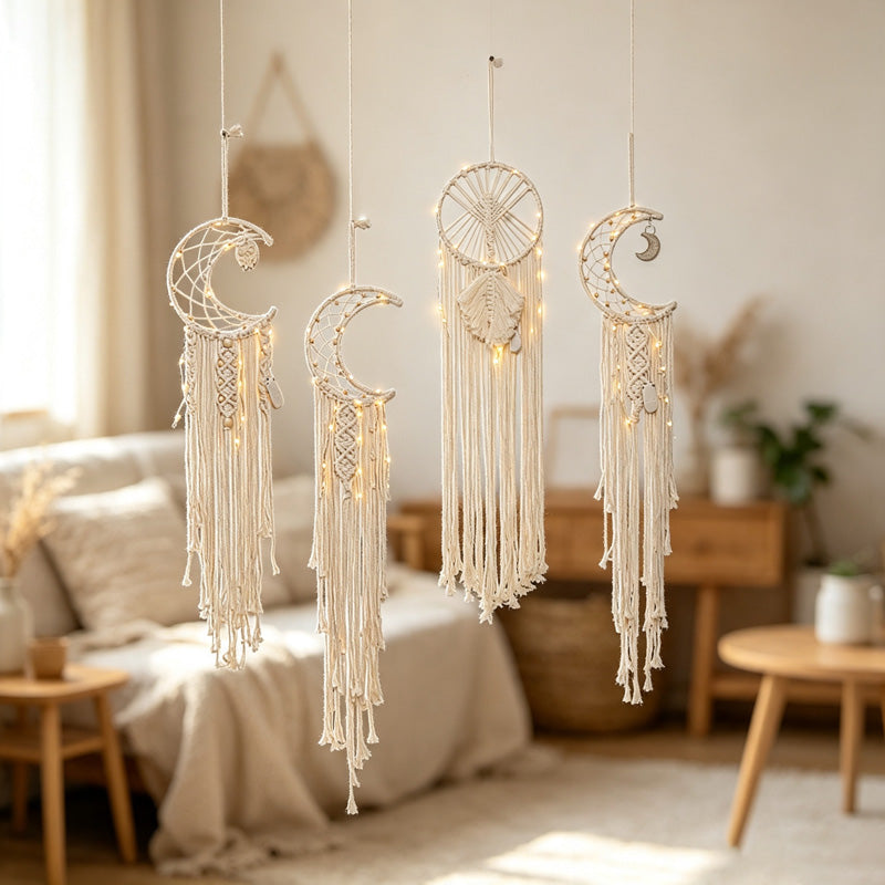 CouldNook Macrame Wall Hanging-Boho Woven Tapestry Home Decor
