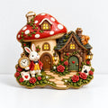 CouldNook Mushroom Cottage Magnet - Rabbit Garden Scene Accent