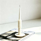 CouldNook Sculptural Taper Candle - Twisted Waves And Stacked Shape Designs