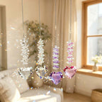 CouldNook Heart Suncatcher - Faceted Pendant And Stacked Bead Column