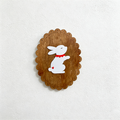 CouldNook Wooden Bunny Wall Decoration - Layered Scalloped Frame