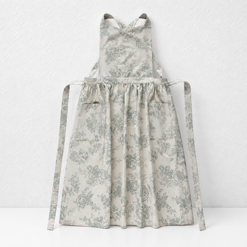 CouldNook Cross-Back Apron - Four Botanical Panel Designs Collection