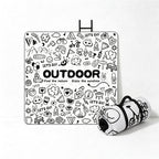 CouldNook Doodle Picnic Mat - Roll-Up Carrying Strap Collection