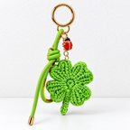 CouldNook Crochet Bag Charm - Clover or Lemon and Decorative Cords