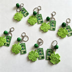 CouldNook Yarn Clover Keychain - Single and Ring Options