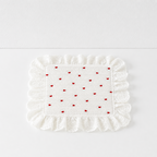 CouldNook Heart Cotton Lace Placemat - Ruffled Table Mat