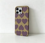 CouldNook iPhone 17 Series Geometric Heart Phone Case - Warm Pattern Cover