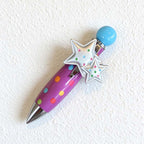 CouldNook Star Ballpoint Pen - Paired Star Accent And Dotted Barrel