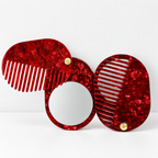 CouldNook Rotating Comb And Mirror - Oval Acetate Body And Pivot